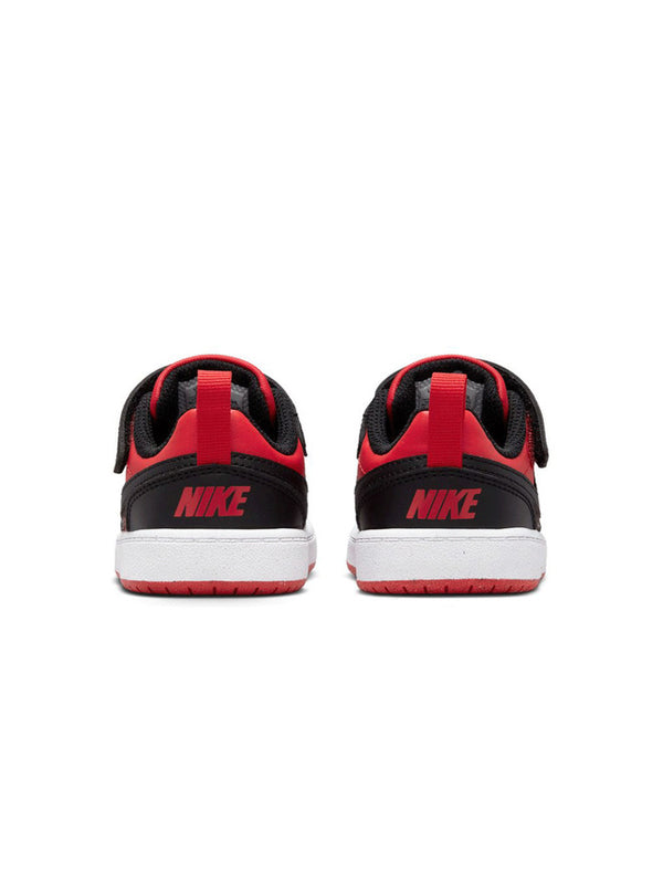 Nike Court Borough Low Recraft Chaussures Rouges Noires Enfants