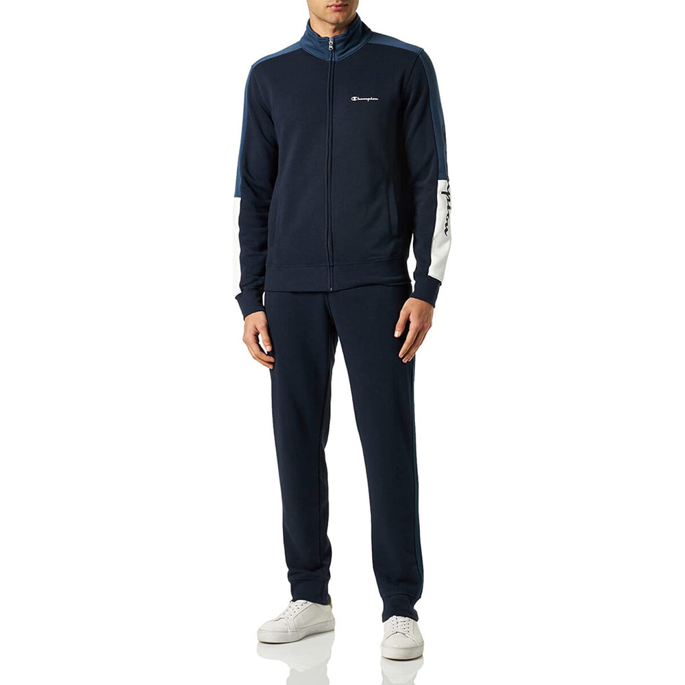 Champion Full Zip Suit Completo Tuta Blu Uomo