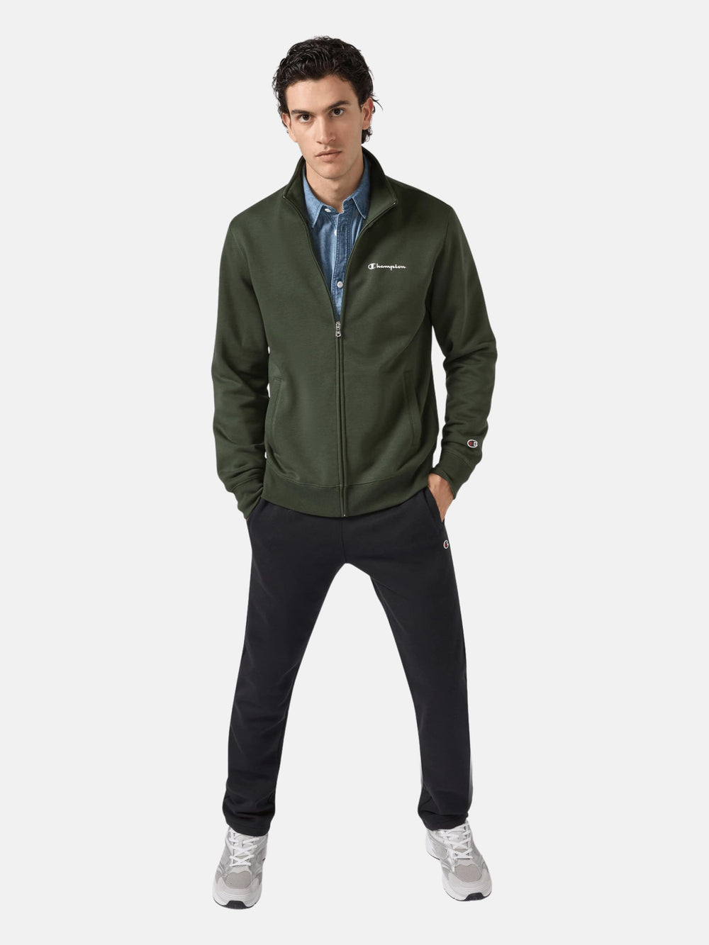 Champion Completo Tuta Verde Nera Uomo