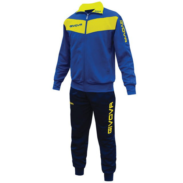 Givova Visa Completo Tuta Giallo Blu Turchese Uomo