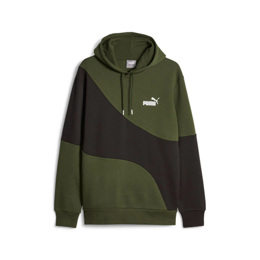 Puma Power Catt Sweat à Capuche Vert Homme