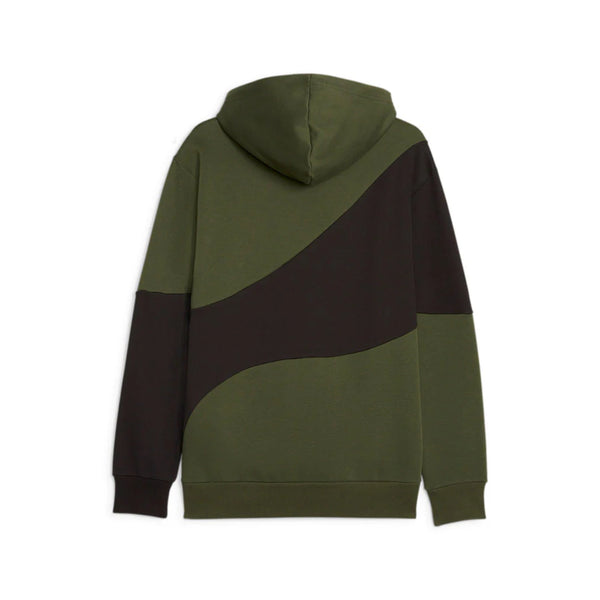 Puma Power Catt Felpa Con Cappuccio Verde Uomo