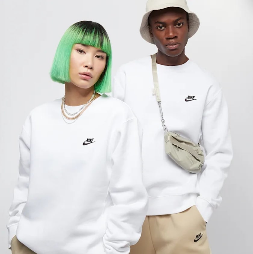Nike Sportswear Club Fleece - Sweat Ras du Cou Blanc Homme