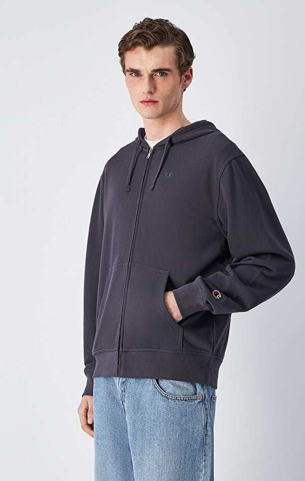 Champion Sweatshirt Zippée à Capuche Grise Homme