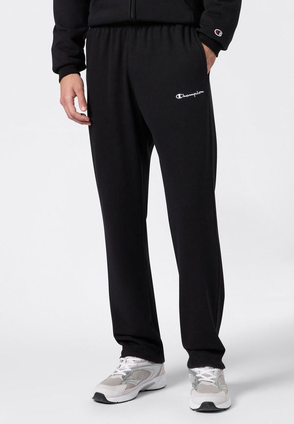 Champion Authentic Straight Hem Pantaloni Tuta Nero Uomo
