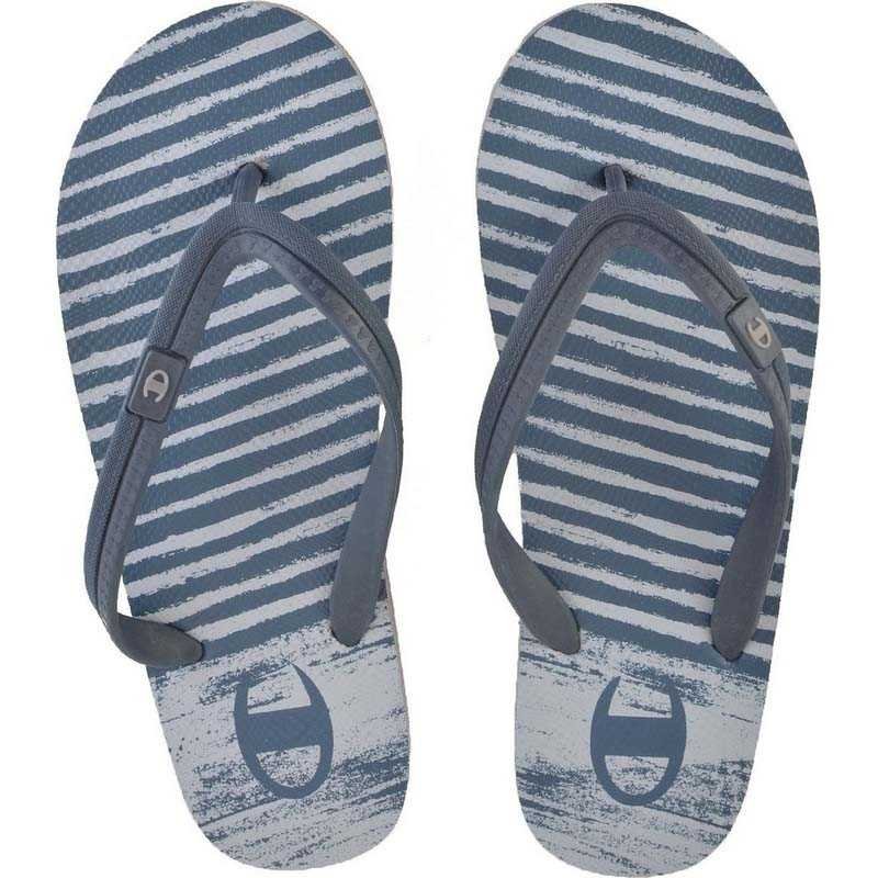 Champion Claquettes Tongs Big Classic Infradito Gris Bleu Unisexe
