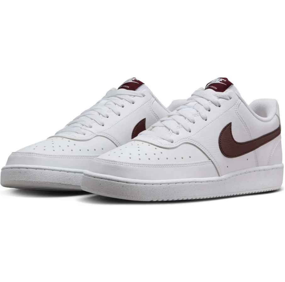Nike Court Vision Low Next Nature Scarpe Bianche Bordeaux Uomo
