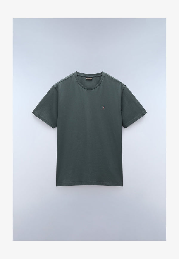 Napapijri Salis SS T-shirt Maniche Corte Verde Uomo
