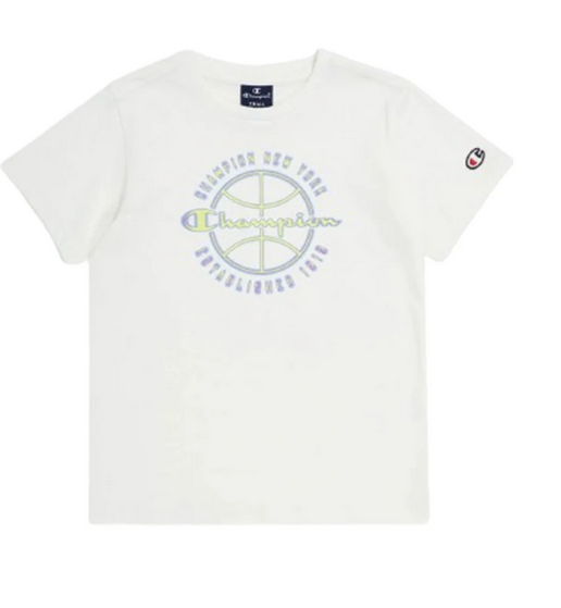 T-shirt Champion Modern Basket Blanc Enfant