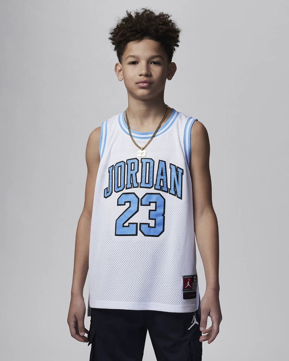 Maillot De Basket Enfant Nike Jordan 23 Blanc Bleu