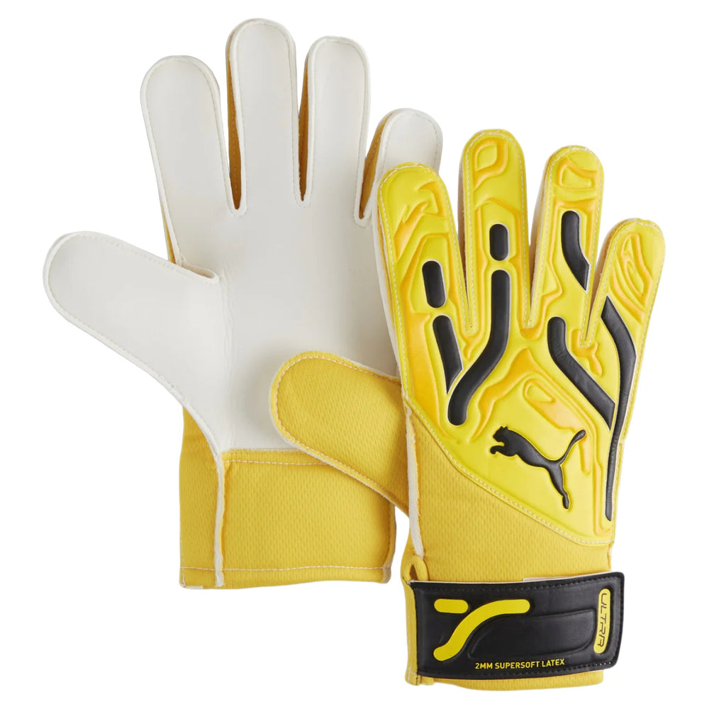 Puma Ultra Play Gants De Gardien De But Jaunes Noirs Unisexe