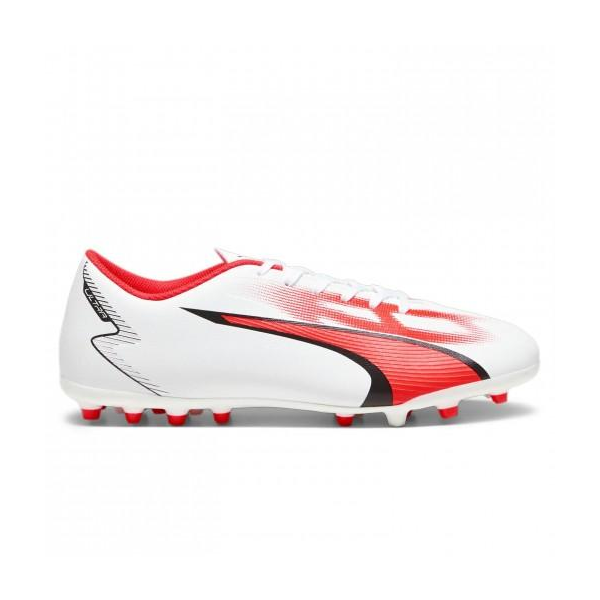 Puma ultra play fg ag Chaussures de foot Blanc Rouge Unisexe