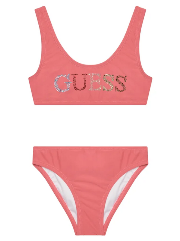 Guess Costume 2 Pezzi Rosa Bambina