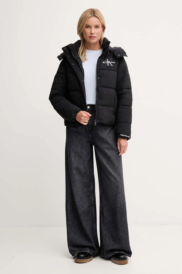Calvin Klein Jeans Giubbotto Con Cappuccio Nero Donna