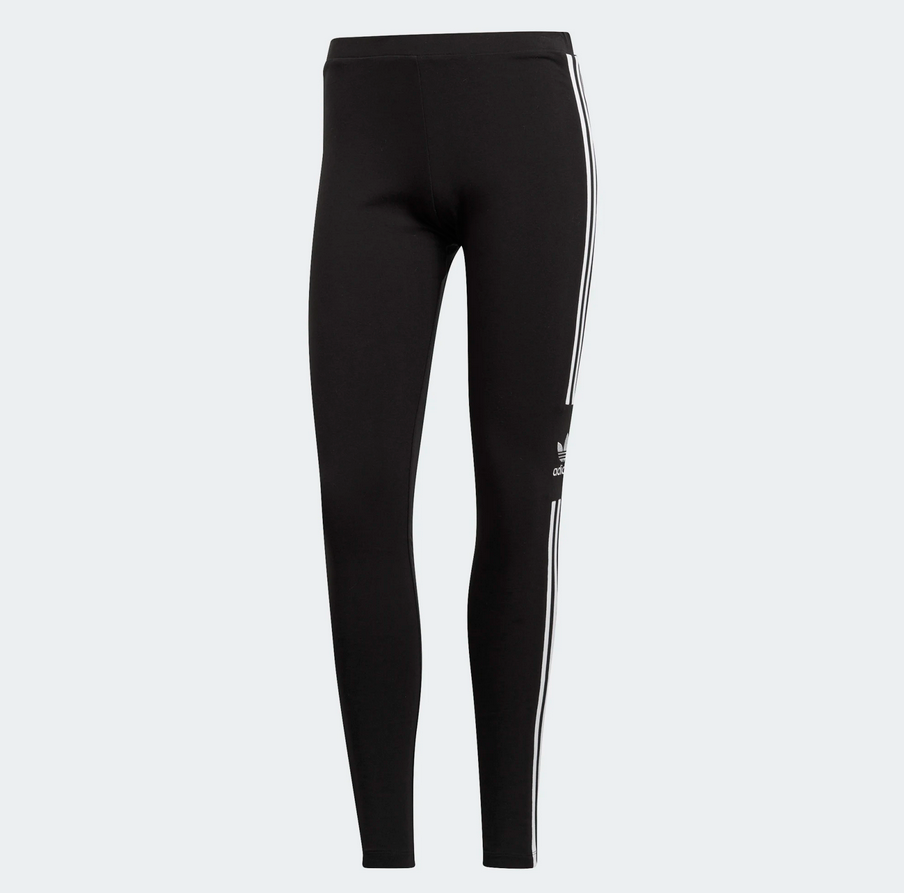 Collant Adidas Trefoil Serrés Noir Blanc Femme