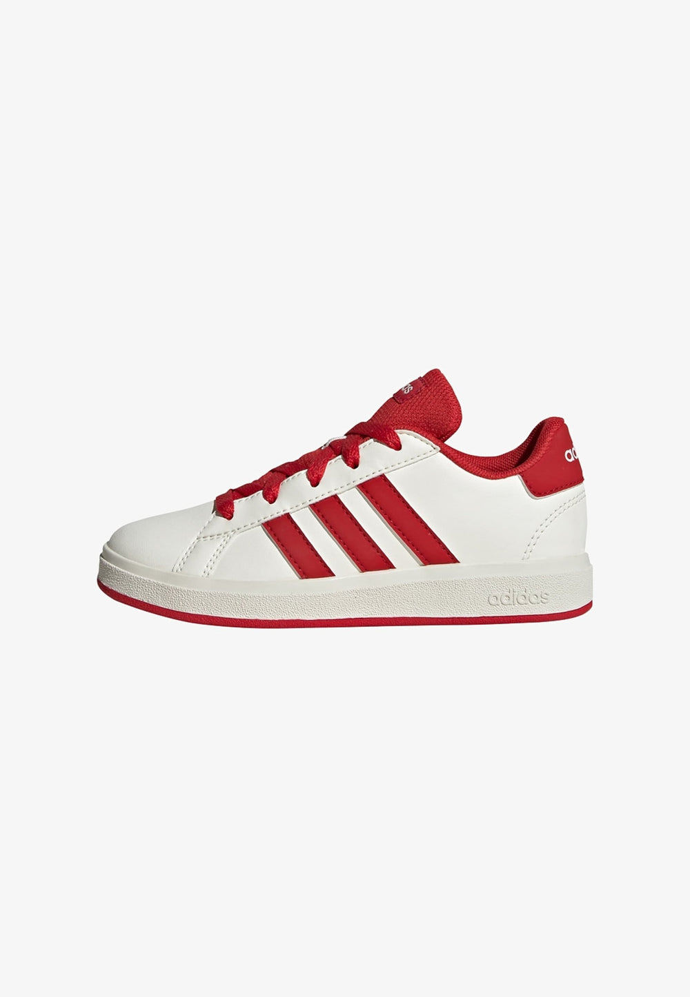 Chaussures Adidas Grand Court 2.0 K Blanches Rouges Femme