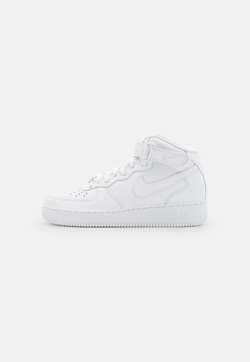 Nike Air Force 1 Mid Triple Scarpe Alte Bianche Donna