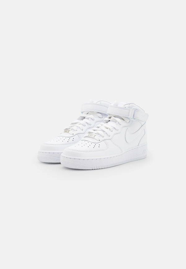 Nike Air Force 1 Mid Triple Scarpe Alte Bianche Donna