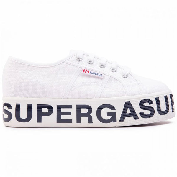Superga W Platform 2790 Cotw Outsole Lettering Scarpe Bianche Donna