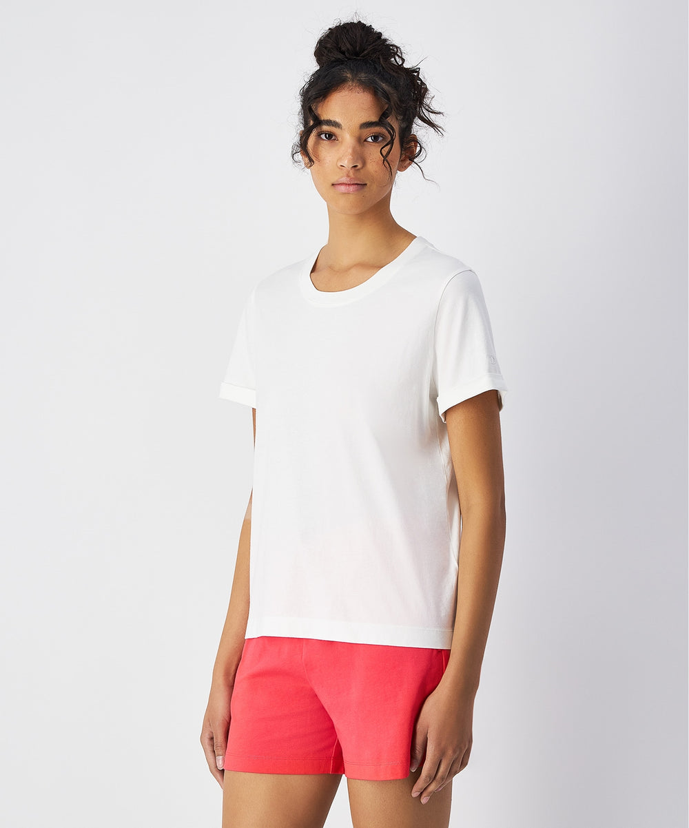 Champion T-shirt SS Light Cotton Jersey Femme coton Blanc