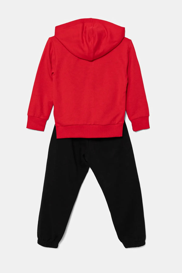 Adidas Essentials Infant Completo Tuta Rosso Nera Bambini