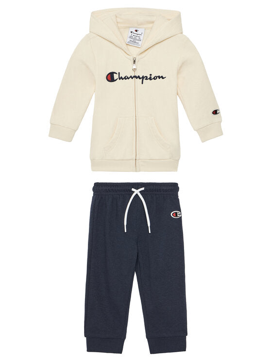 Champion Icons Full Zip Completo Tuta Beige Blu Bambino
