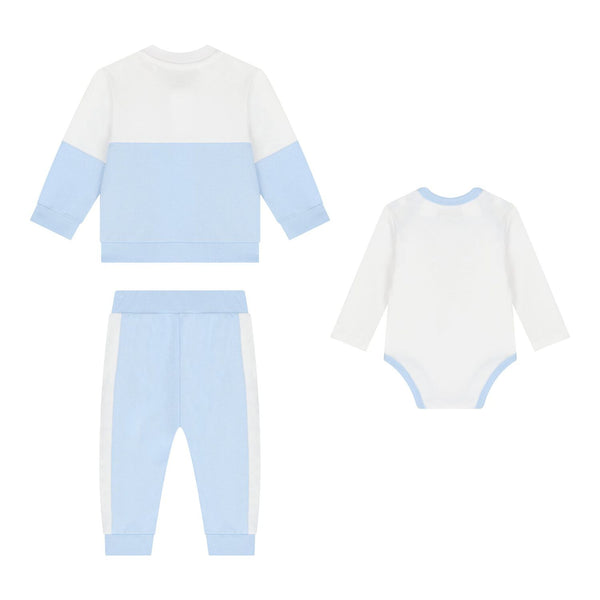 Guess Baby Set 3 Bianco Azzurro Bambino