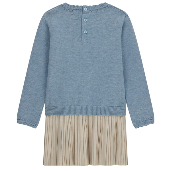 Guess kids Vestito Misto Vicosa Azzurro Beige Bambina