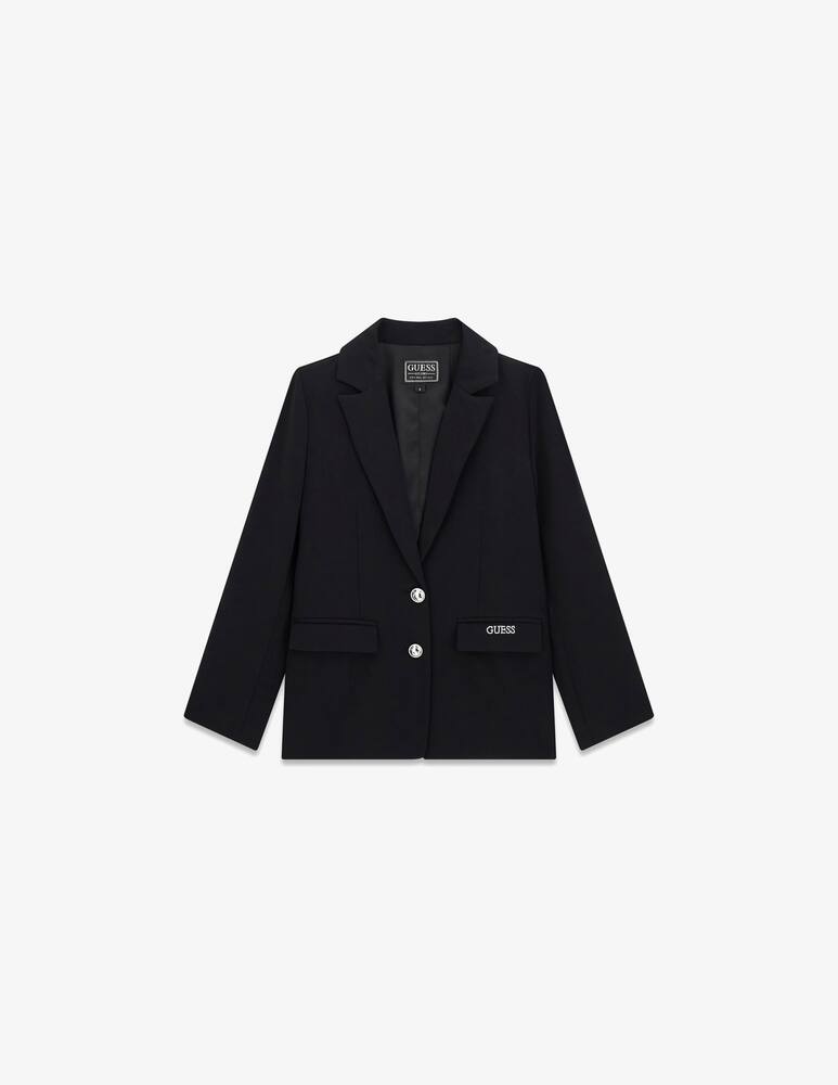 GUESS GIACCA NERA ELEGANTE CON BOTTONI ARGENTO