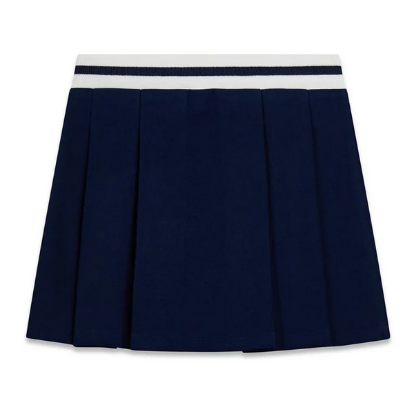 GUESS JUPE PLISSÉE BLEUE AVEC RESSORT BLANC BLEU