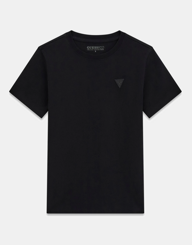 GUESS T-SHIRT MANICA CORTA NERA CON LOGO PICCOLO NERO