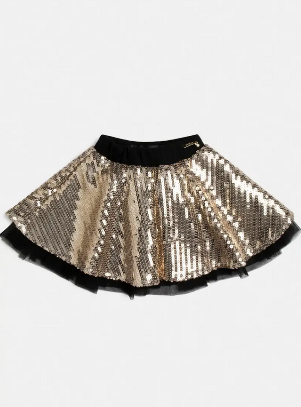 Guess Kids Jupe Noire Or Fille