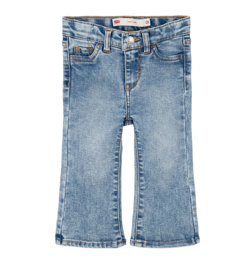 Levi's 726 Flare Happy Camper Jeans Blu Denim Bambina
