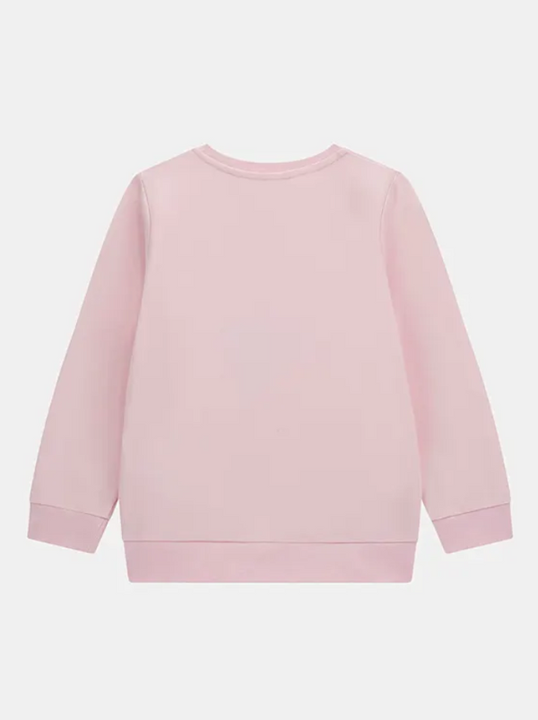 Guess Kids Sweat-shirt Col Rond Rose Enfant