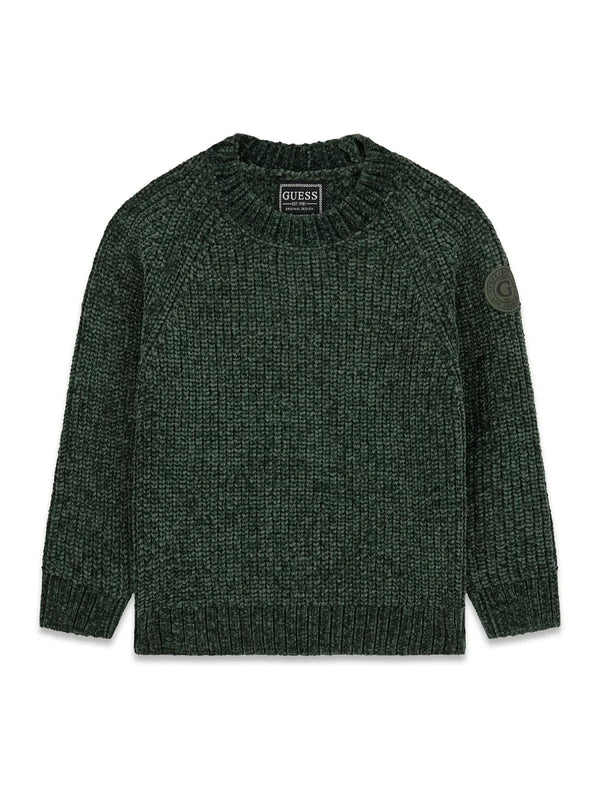 Guess Maglioncino Girocollo Verde Bambini