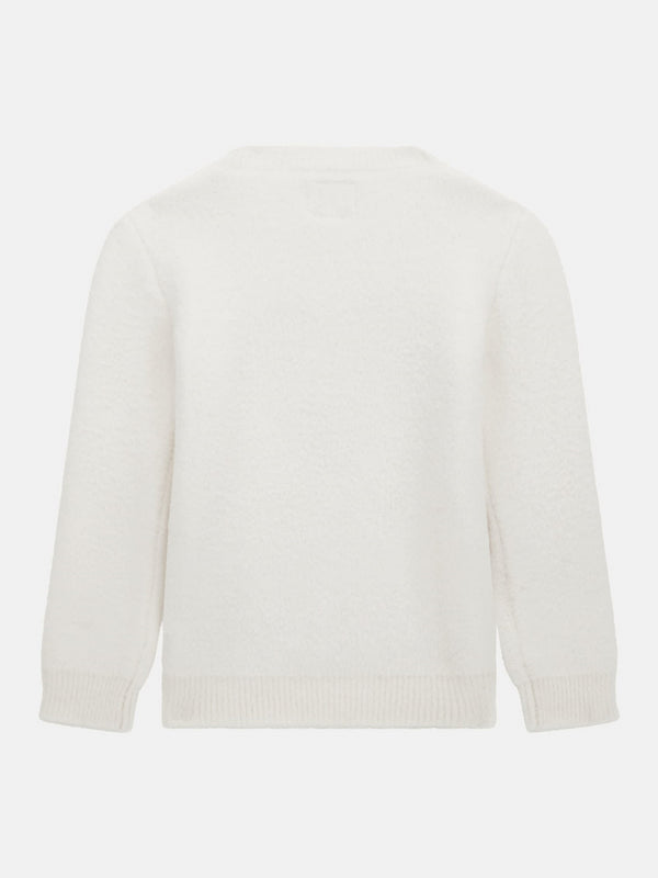 Guess Baby Ls Maglioncino Bianco Bambina