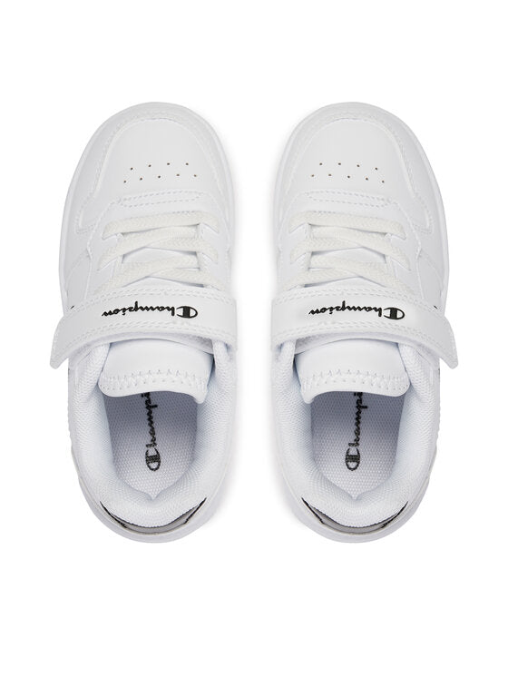 Chaussures basses enfant Champion Rebound Platform Glitter G Ps blanches
