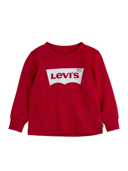 Levis Kids Batwing Tee T-shirt Manches Longues Rouge Enfant