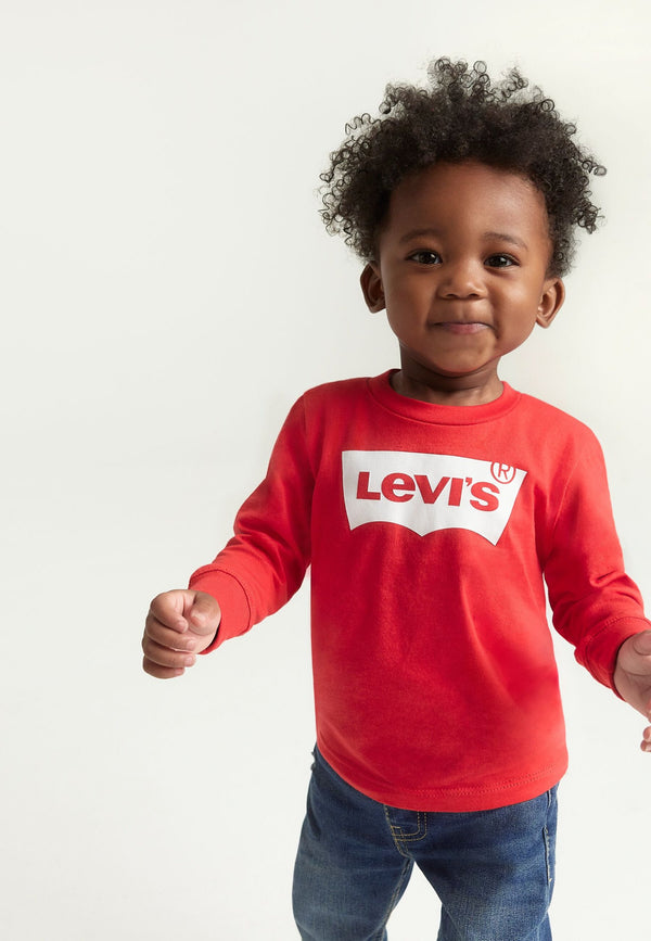 Levis Kids Batwing Tee T-shirt Manches Longues Rouge Enfant