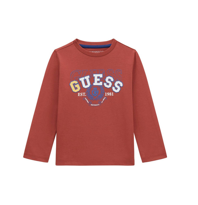 Guess Maglietta Maniche Lunghe Rossa Bambini