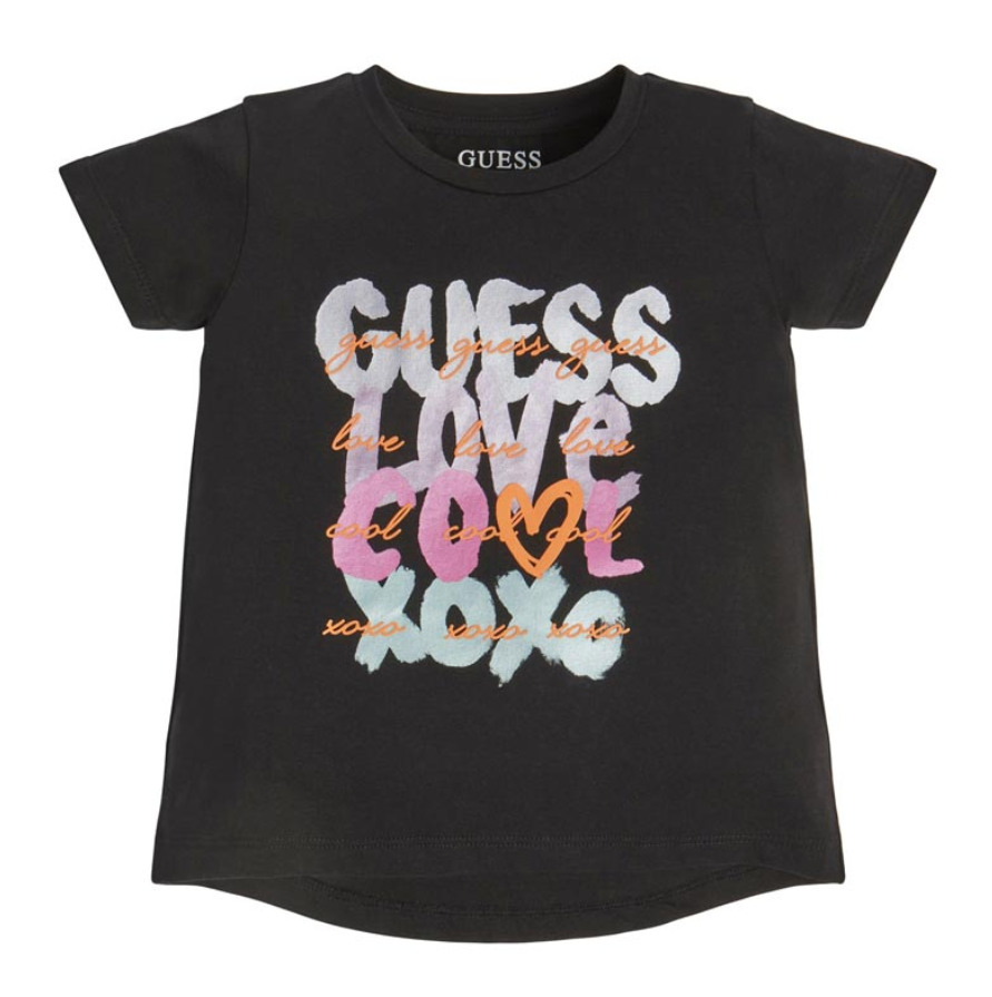 Guess Ss Children T-shirt Nera Bambina