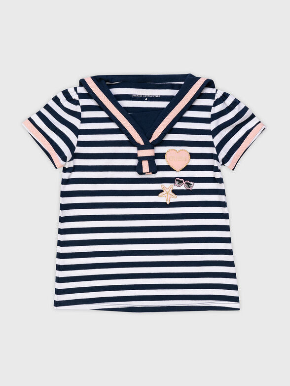 Guess Kids T-shirt Blanc Bleu Enfant