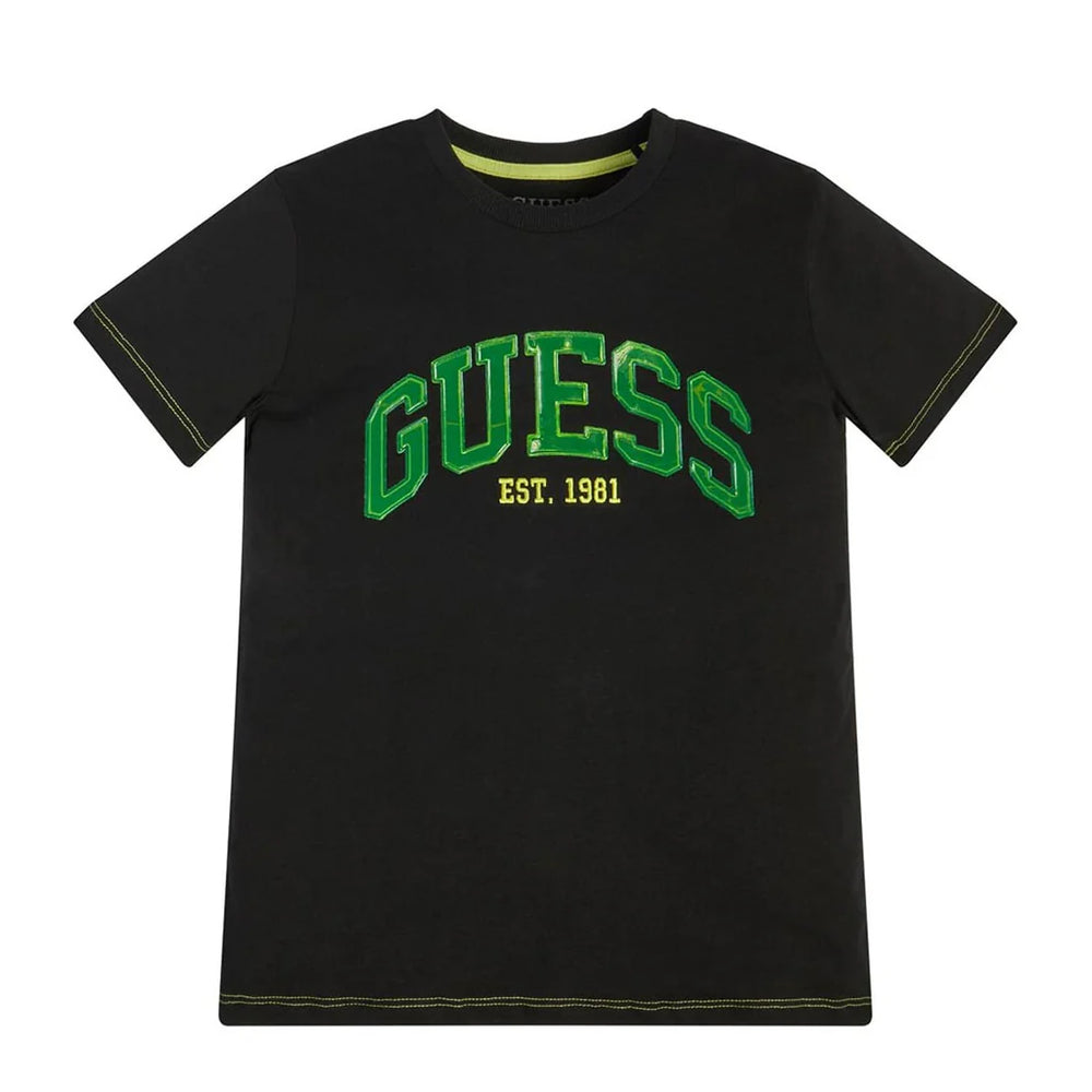 Guess 3D-logo T-shirt Nera Bambini