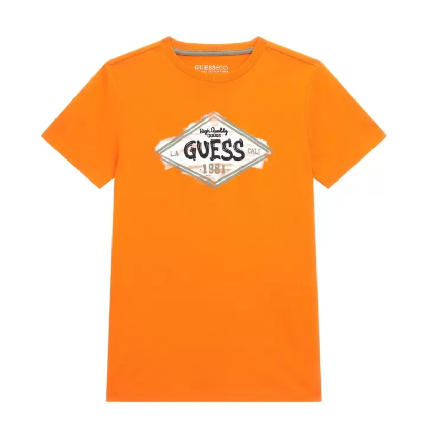 Guess Kids T-shirt Orange Enfant