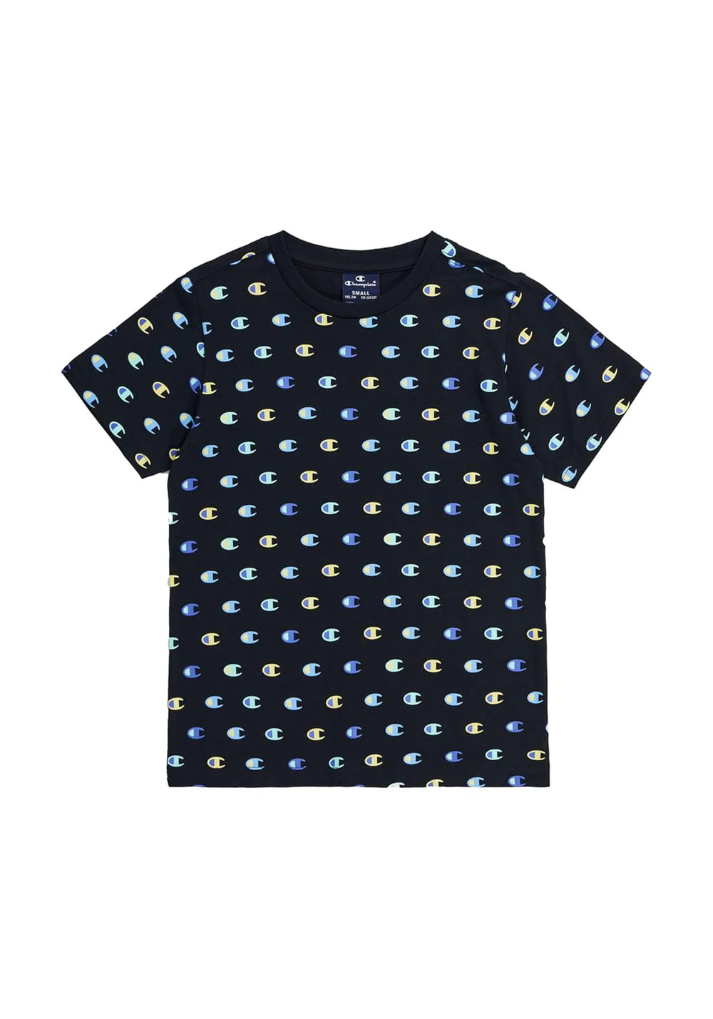T-shirt athlétique noire Champion pour enfant avec imprimés