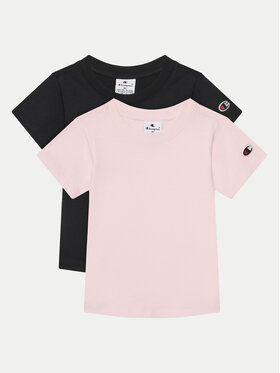 Champion Lot de 2 tee-shirts rose noir pour fille