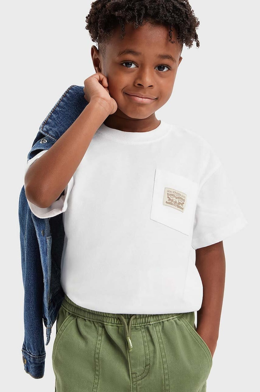 T-shirt Enfant Levi's Blanche À Poche