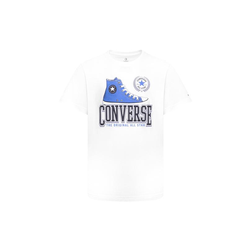 T-shirt Converse Gfx manches courtes blanche imprimée enfant
