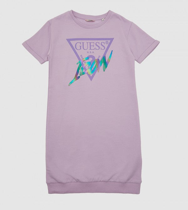 T-shirt Guess Icon Lilas Fille