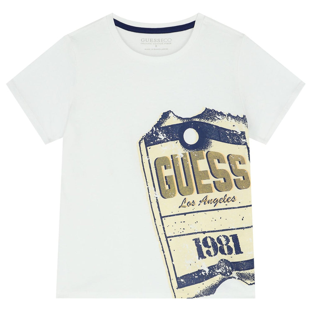 Guess Kids T-shirt Blanche Enfant